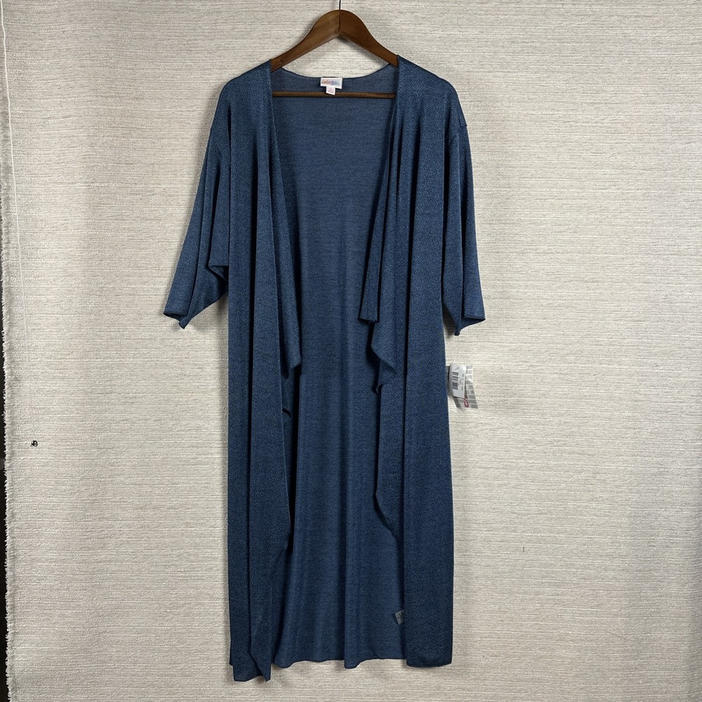 LulaRoe Size S Shimmer Open‎ Front Long Cardigan Sweater Boho Fairy Asymmetrical